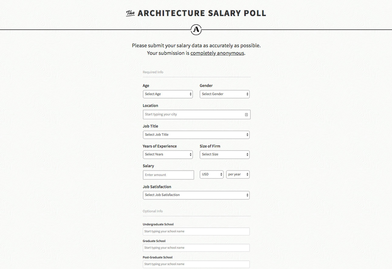 Screenshot of Salary Poll